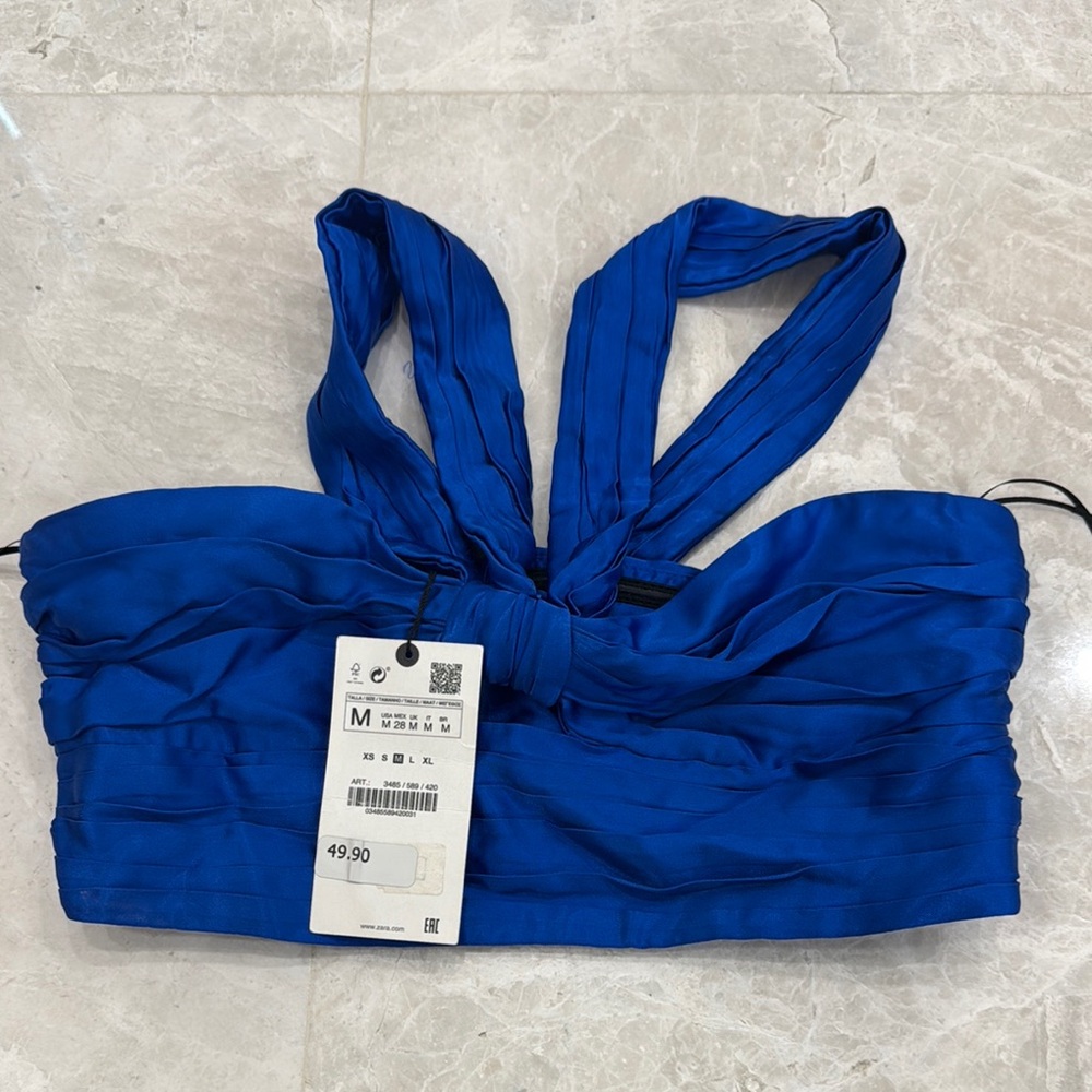Zara NWT Blue Top